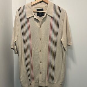 Vans Striped Sweater Button-Up Shirt